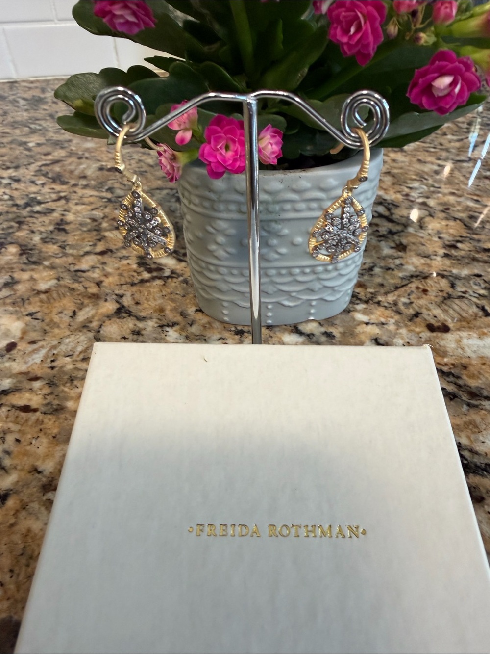 Freida Rothman Brooklyn Grit Starburst Teardrop  Earrings